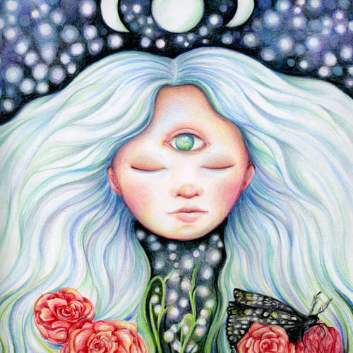 Luna Lily Lumina - Original artwork by Sarena Dawn